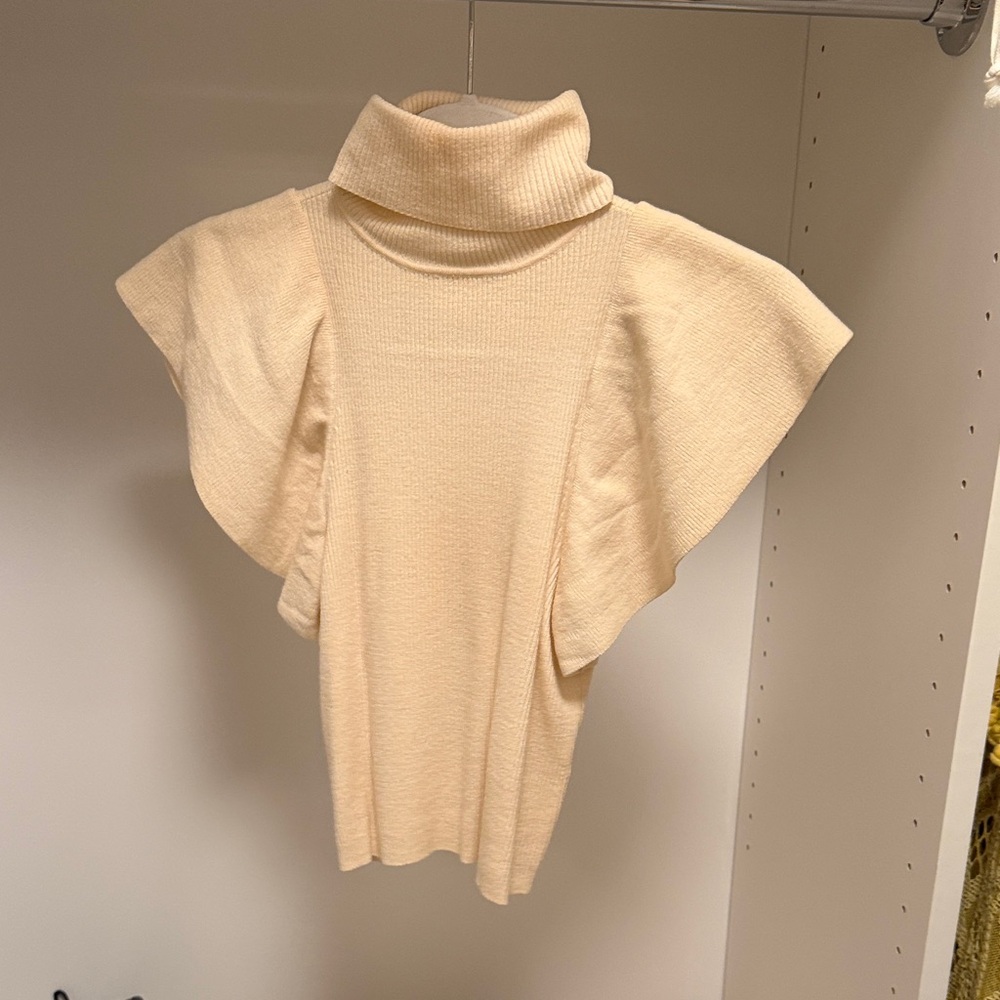 A.L.C. Cream Cowl Neck Sweater